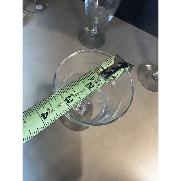 4 - VTG Libbey StemWare Goblet Etched Cut Hand Blown 1950’s Footed Beverage A25 - Picture 11 of 13